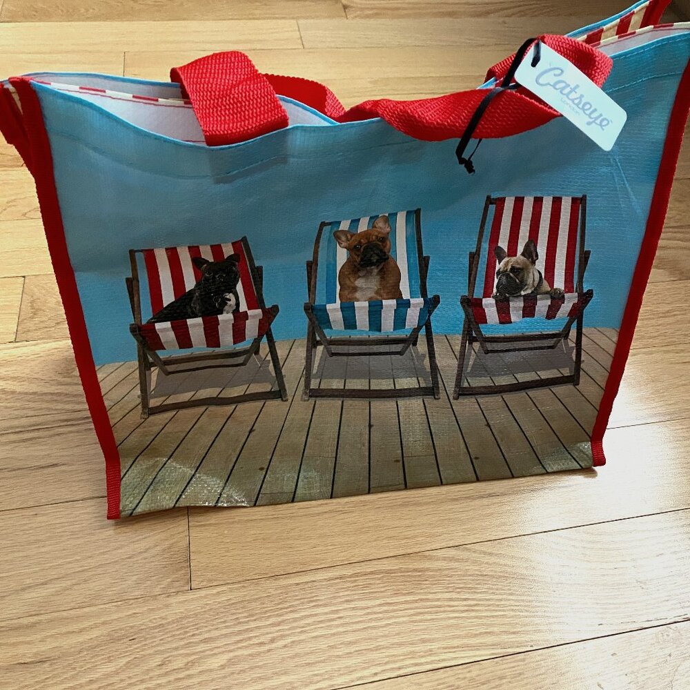 NEW Catseye Deckchair Dogs Shopping Tote
